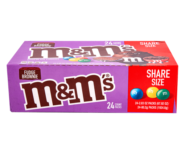 M&M's Fudge Brownie Chocolate Candies Share Size (Case of 24
