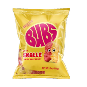 BUBS Sour Lemon Raspberry Skalle 5.5oz/8ct