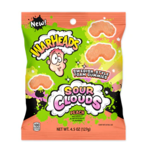 Warhead Sour Clouds (Peach) Gummies 4.5oz/12ct